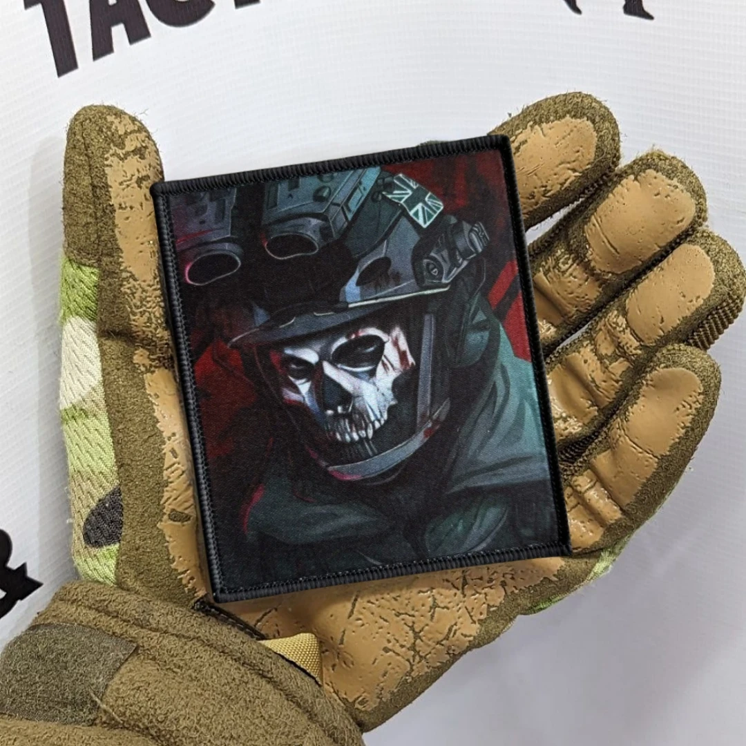 Call of Duty Ghost Mask тактическая нашивка скелет солдат боевой значок крючок с принтом
