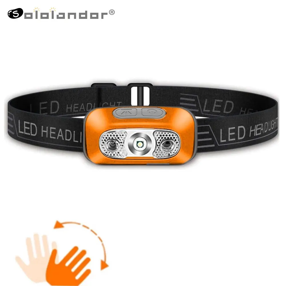 

Прямая поставка, светодиодный налобный фонарь HL05 Mini XPE с датчиком движения, зарядка через USB, для кемпинга, рыбалки, велосипеда, налобный фона...