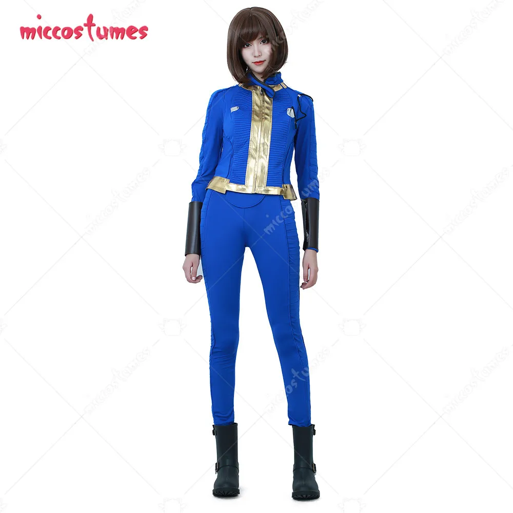 Women Survivor Nora Cosplay Costume Adult Vault Jumpsuit Two-Piece Suit Jacket Pants