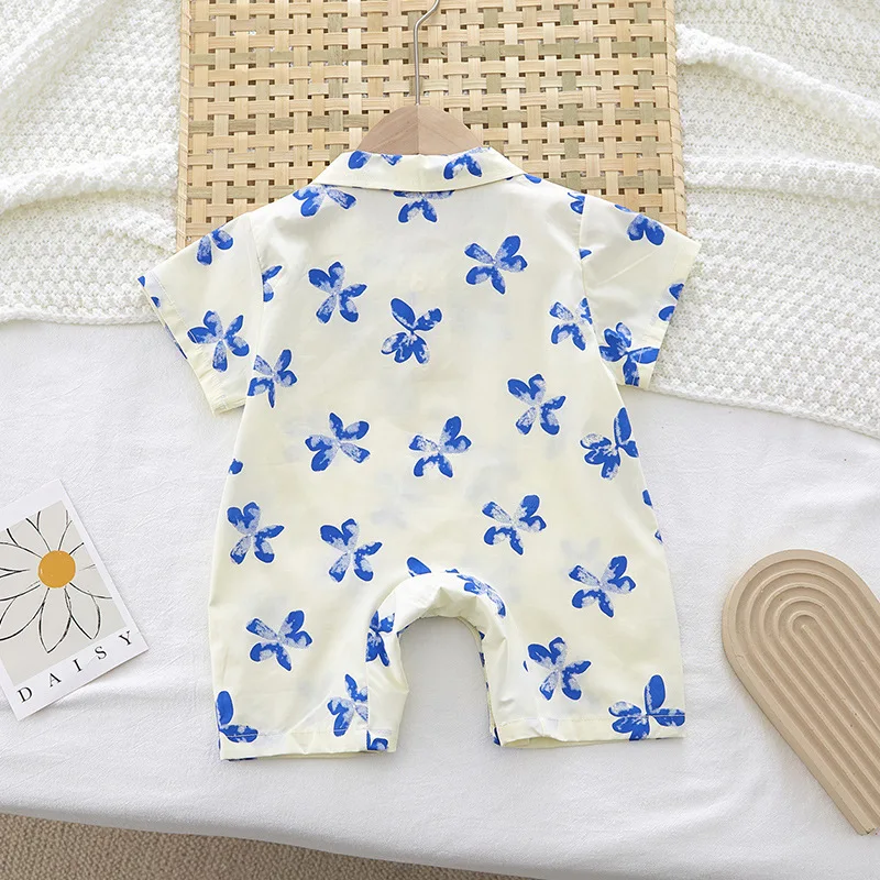 

2023 Men's And Women's Baby Short Sleeved Jumpsuit Newborn Summer Tight Jumpsuit Baby Brother And Sister Baby Clothes bodysuit