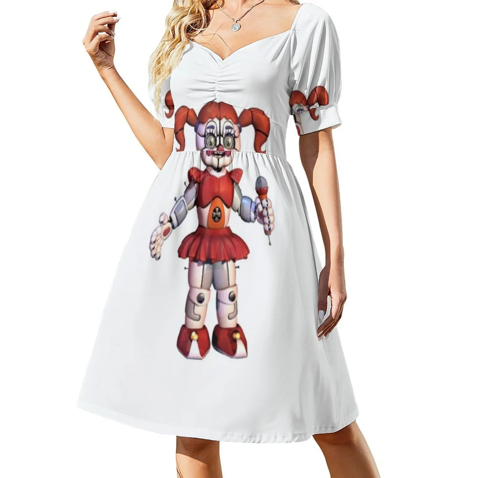 Фото Circus Baby Fnaf Женское элегантное праздничное платье Платье трапециевидной формы с короткими/длинными/опциями без рукавов Fnaf Michael Afton Five Nights At №3