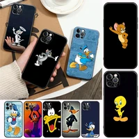 phone case for apple iphone 11 12 13 pro max 7 8 se xr xs max 5 5s 6 6s plus silicone case cover funda capa anime donald duck