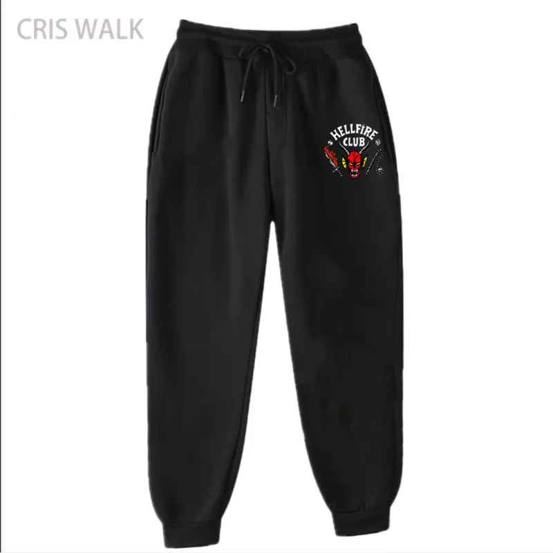 

New Stranger Things 4 Hellfire Club Pants Fashion Print Men Women Casual Jogging Pants Couple Streetwear Trousers Warm Sweatpant