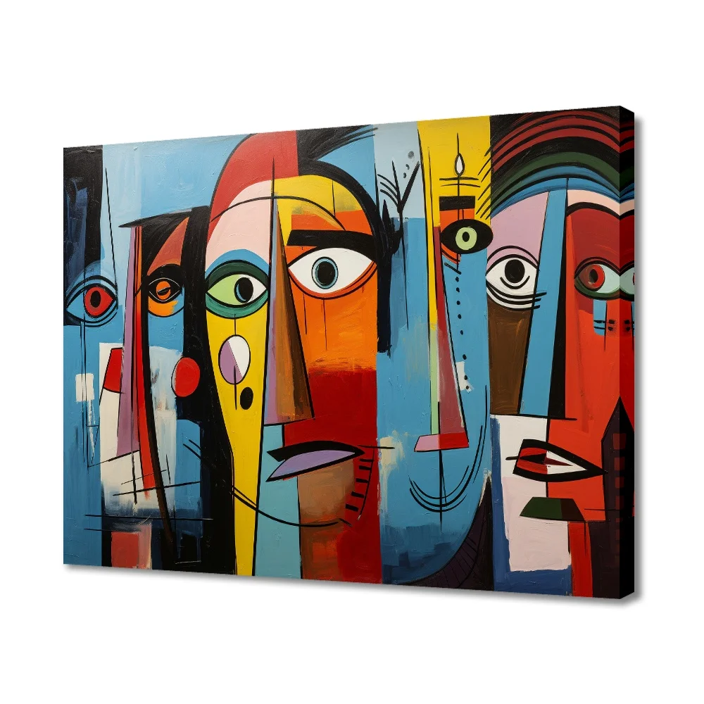 

Forbeauty абстрактный мультфильм пэчворк граффити лицо рамка галерея холст живопись красочная ваза античный для украшения дома