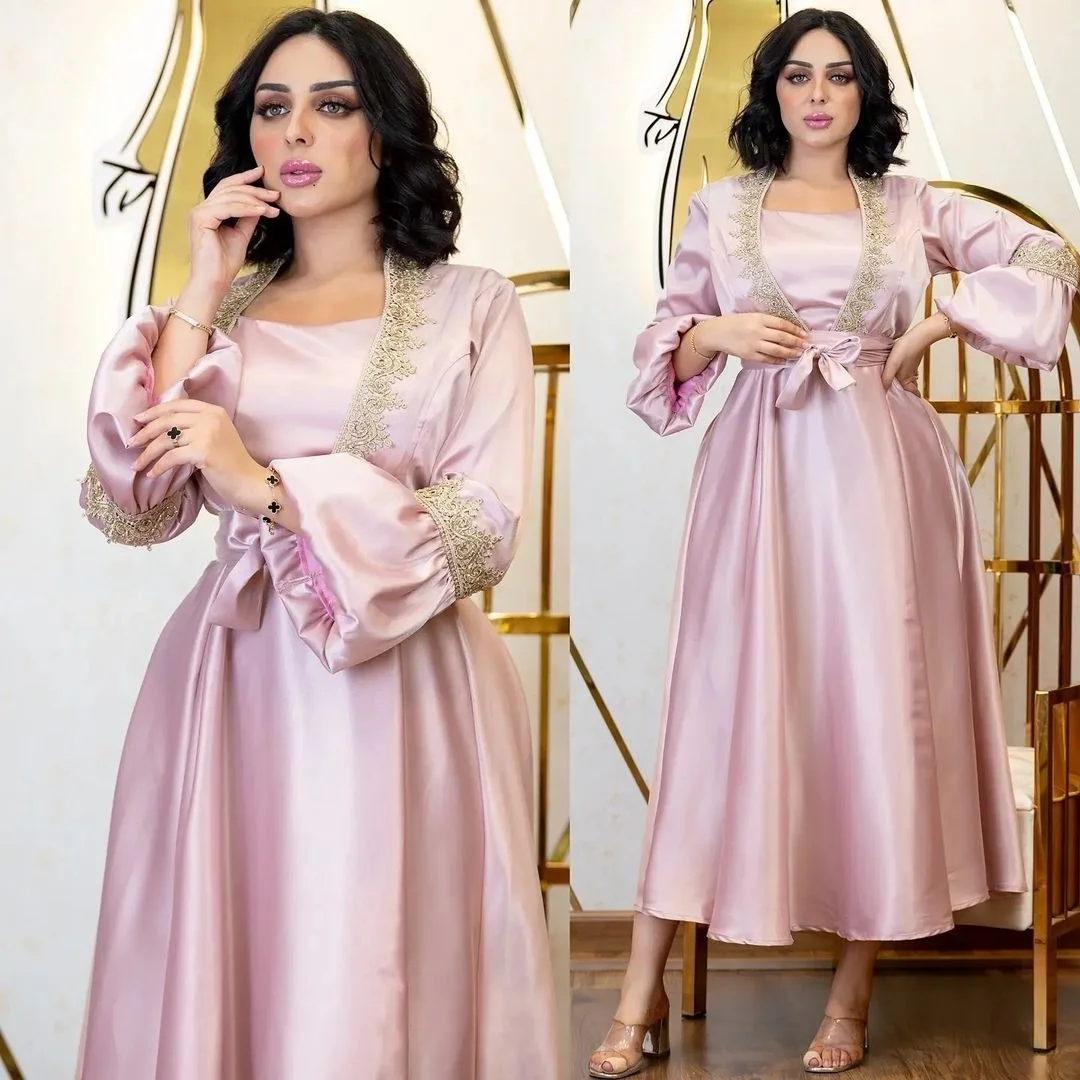 

Kaftan Abaya Robe Arabian Lantern Sleeve Temperament Fashion Women's Dress Middle East Muslim Eid Al-Adha Elegant Dresses 2022