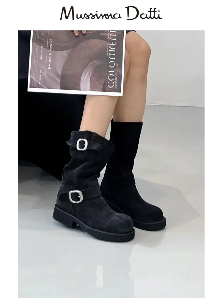 Женские ботинки из натуральной кожи Murrinna Daffi осень-зима 2023 модные простые теплые