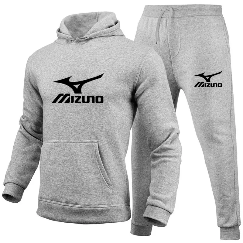 2022 new Mizuno printing high-quality suits solid color multiple colors men's and women's same style sweater + sweatpants