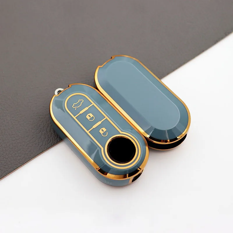 

Автомобильный брелок для Fiat 500 Ducato Panda 500L Punto Lancia Musa для Citroen Jumper для Peugeot Boxer, чехол для автомобильного откидного ключа из ТПУ