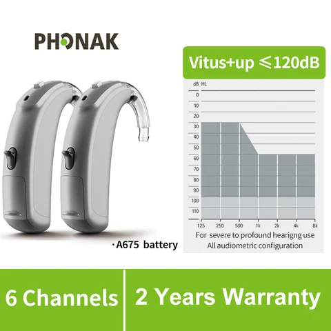 Phonak Vitus + 120 дБ высокомощные слуховые аппараты, оригинальные 4/6 каналов, программируемые слуховые аппараты для страха с тяжелым градусом