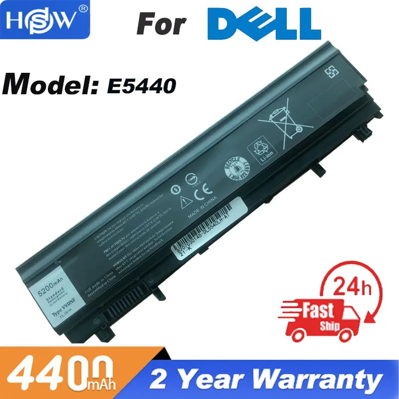 6-элементный Аккумулятор 4400 мАч VV0NF N5YH9 для Dell Latitude E5540 E5440 WGCW6 CXF66 VJXMC 0M7T5F 0K8HC 1N9C0 7W6K0 F49WX NVWGM