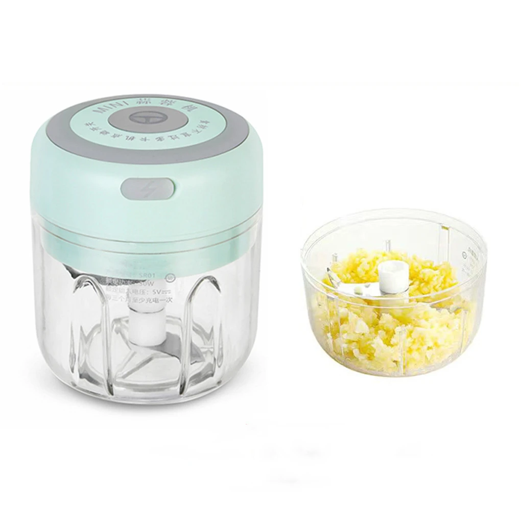 

250mL/300mL Mini Electric Garlic Chopper USB Charging Ginger Masher Machine Sturdy Durable Chili Vegetable Crusher Kitchen Tool