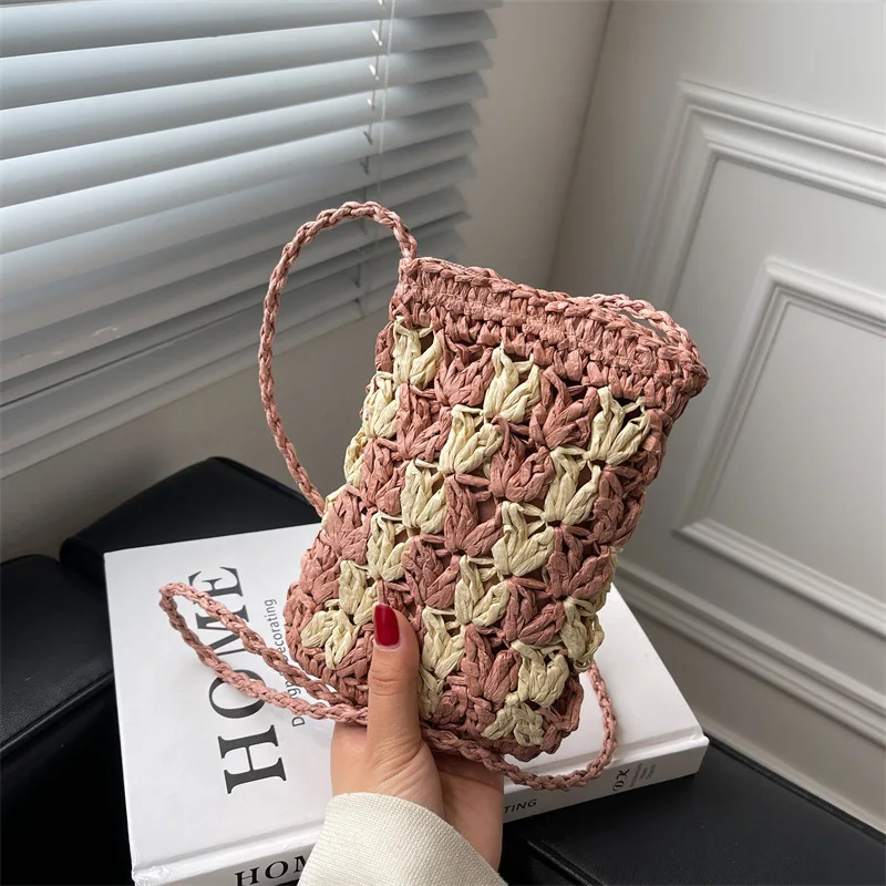 

Женская плетеная сумка-мессенджер через плечо, в богемном стиле