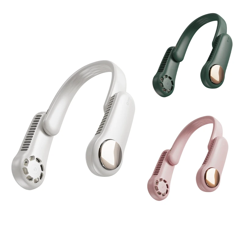 

Портативный шейный вентилятор, носимый персональный USB Перезаряжаемый, без рук, ленивый шейный спортивный вентилятор для офиса, улицы, путе...