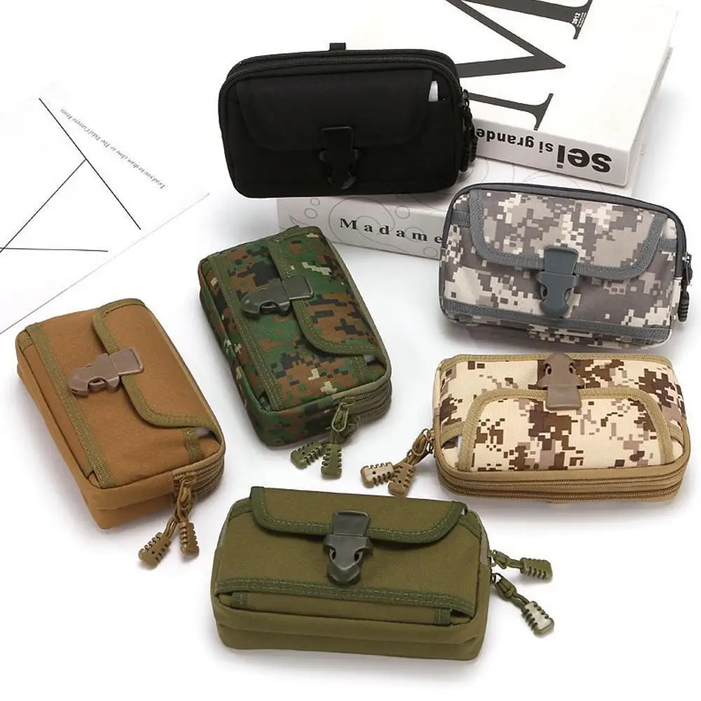 

6.5 Inch Military Camouflage Tactical Fanny Pack Hunting Wallet Molle Outdoor Camping Color Bag Bag Portable 6 Bag Waist I8G4