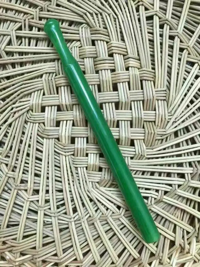 Китайский ручной резной зеленый нефритовый держатель для сигарет натуральный |