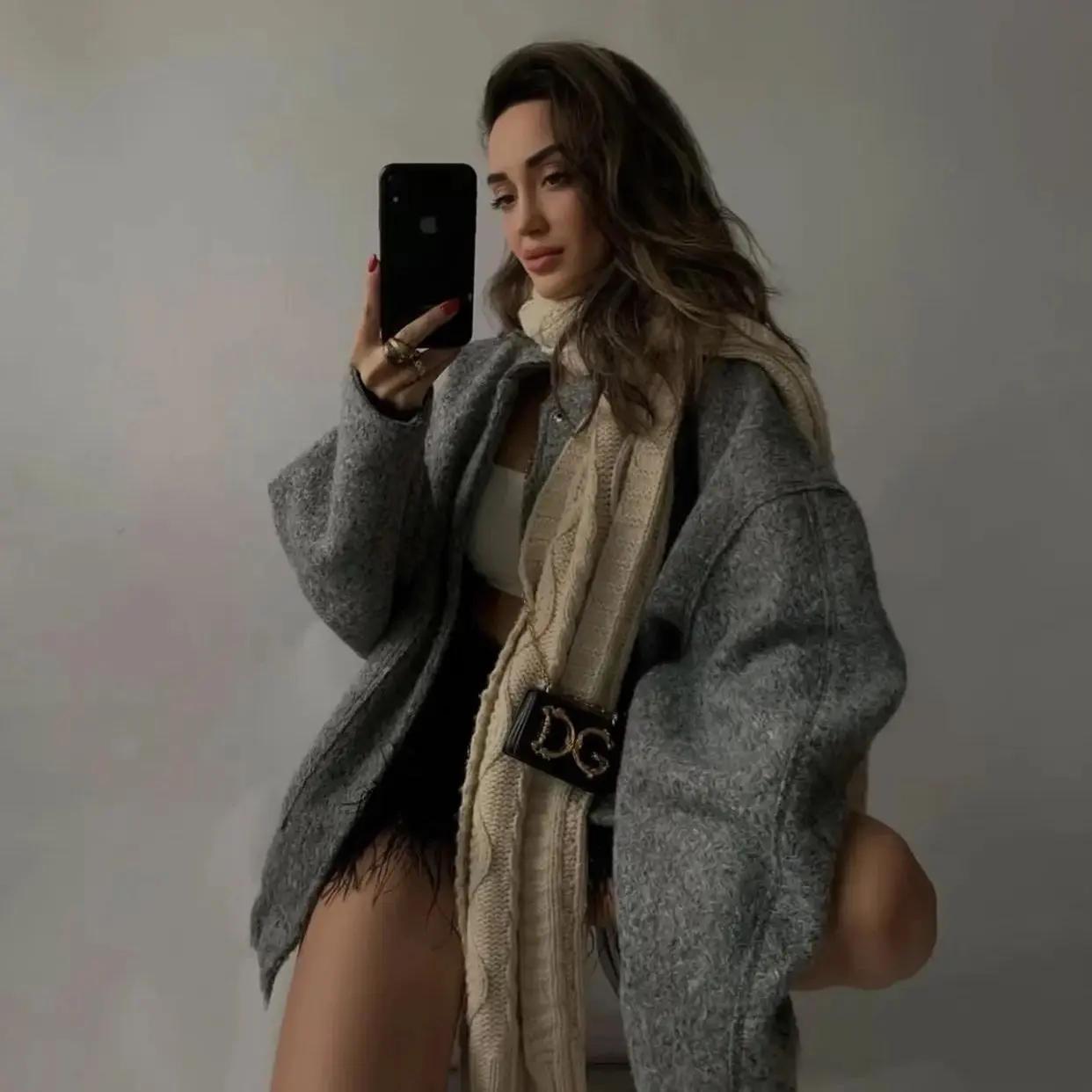 

Женская винтажная куртка-бомбер с воротником-стойкой и длинным рукавом