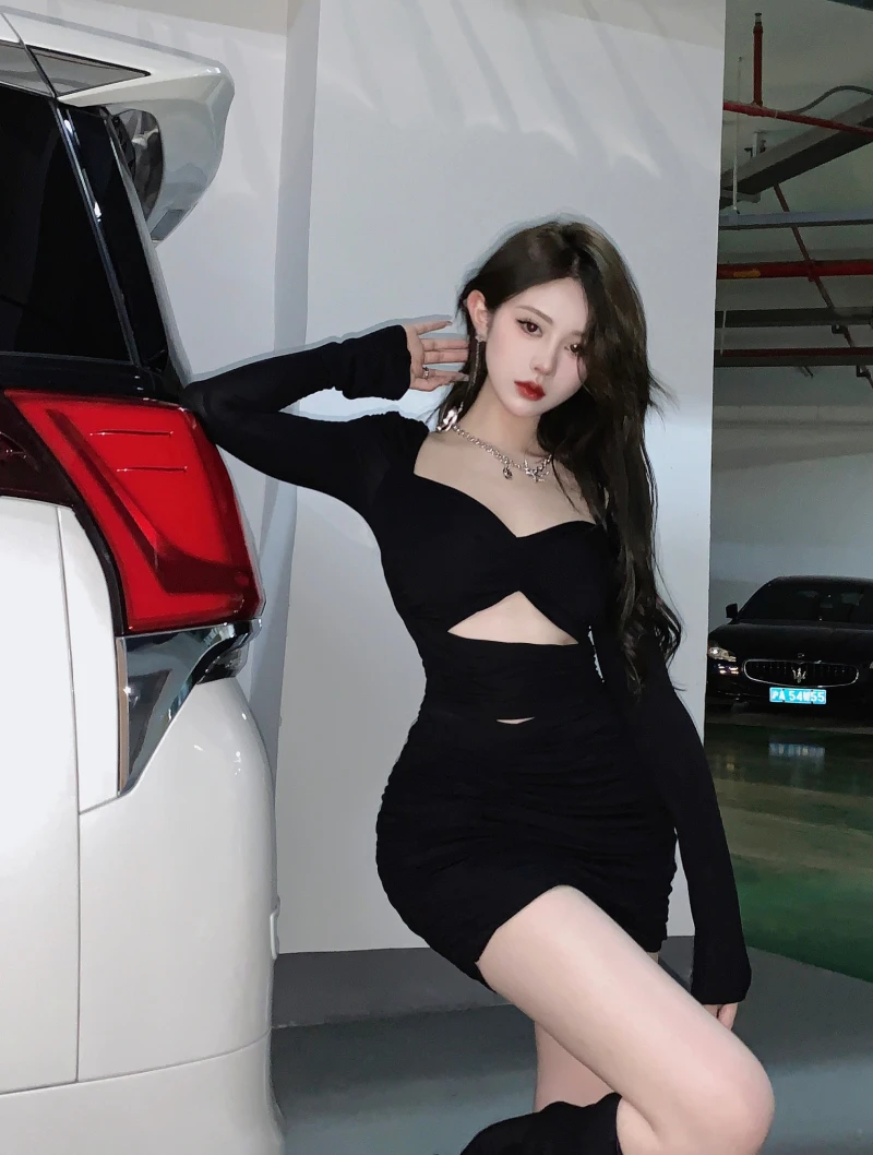 Соблазнительное облегающее мини-платье для офиса женщин лето 2022 элегантное