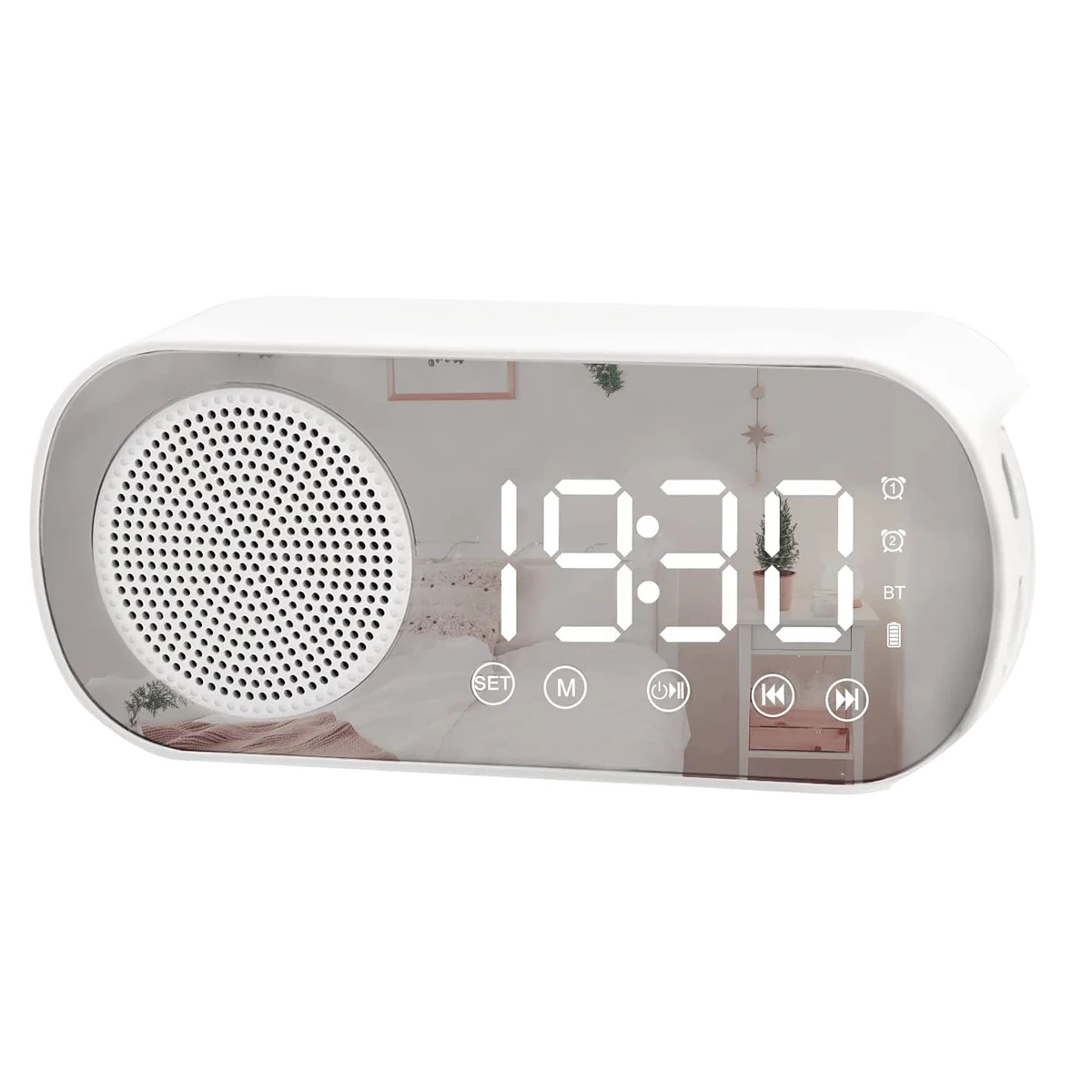 With Fm Radio And Bluetooth Speaker, 3 Levels Brightness Dim