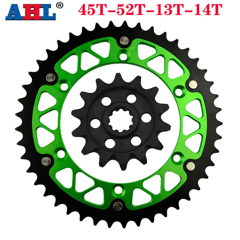Передняя и задняя звездочки для мотоцикла KAWASAKI KX250F 520-2004 KXF250 KX250E Enduro 2005 KX250 KX KXF 2004 F, 45T ~ 52T, 13T ~ 14T, 250