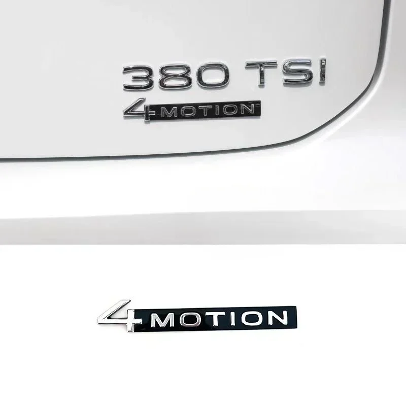 Фото Глянцевая черная эмблема 4MOTION для багажника, совместимая с некоторыми моделями VW, такими как Tiguan, Touareg, Golf, Passat - наклейка на заднюю крышку №3