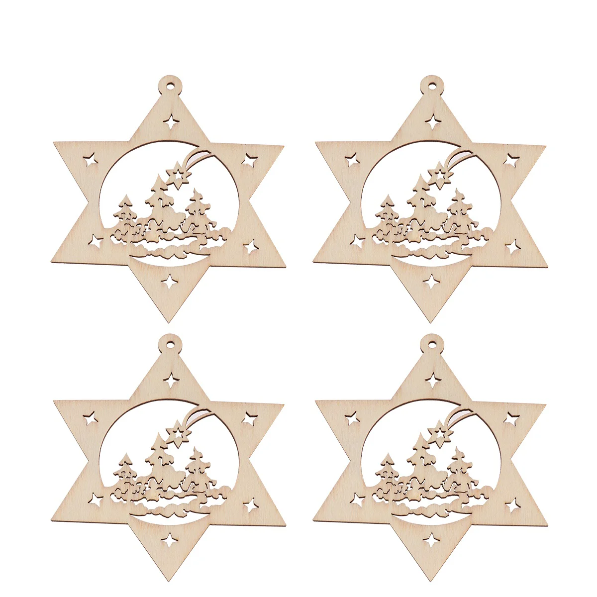 

10pcs Cutouts Unfinished Predrilled Circles for Crafts Natural Hanging Ornaments with Rolls Twines