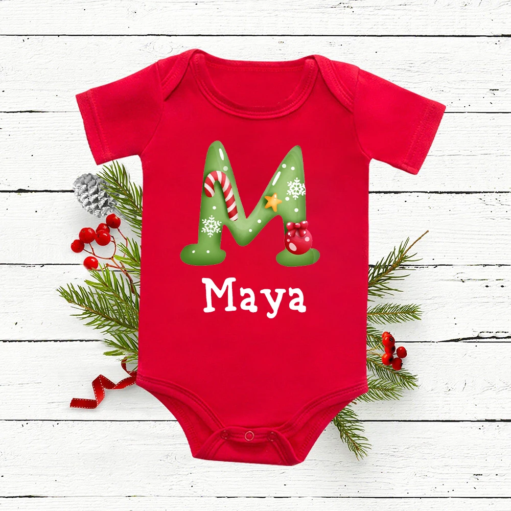 Персонализированный рождественский детский комбинезон одежда для мальчиков и