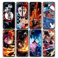 demon slayer anime phone case for realme c2 c3 c21 c25 c11 c12 c20 oppo a53 a74 a16 a15 a9 a95 a93 a31 a52 a5s tpu case
