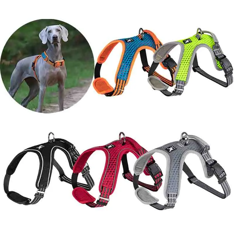 

Reflective Nylon Dog Harness Dogs Chest Harness Soft Breathable Harnesses Dog Walking Training Accesorios Pet Supplies No-Pull