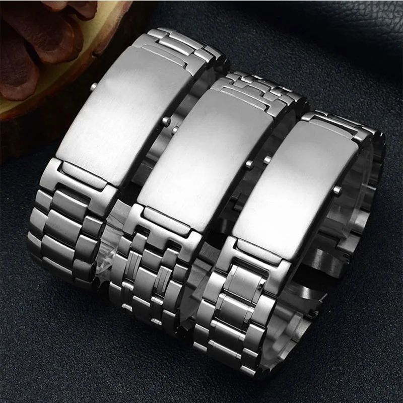 18mm 20mm 22mm Quality 316L Silver Stainless steel Watch Bands Strap For omega seamaster speedmaster planet ocean Belt