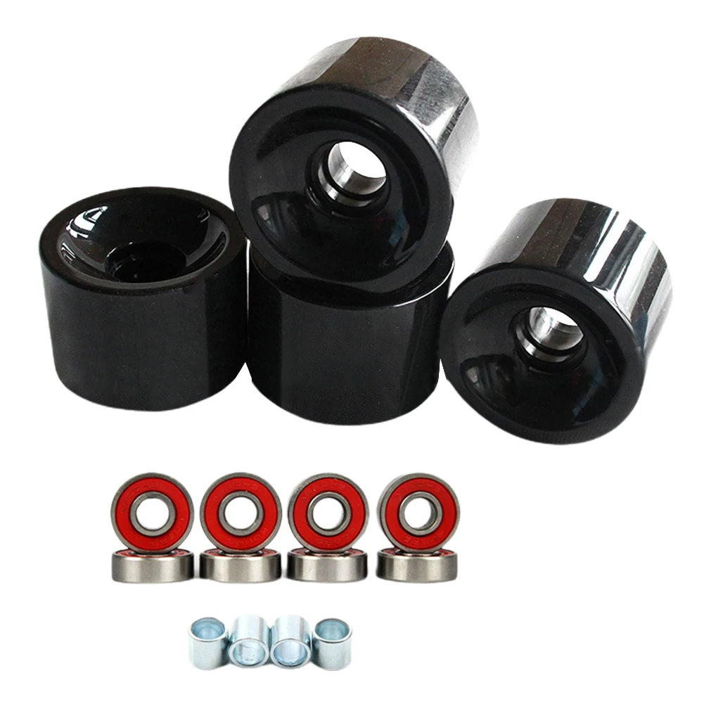 

4Pc PU Skateboard Longboard Street Skate Wheels 70x51mm With Bearings Spacers For Skateboard Longboard Street Skate Wheel