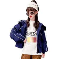spring girls jackets batwing sleeve loose fashion hooded coat kids clothes 4 6 8 10 12 13 14 years teenager childrens outerwear