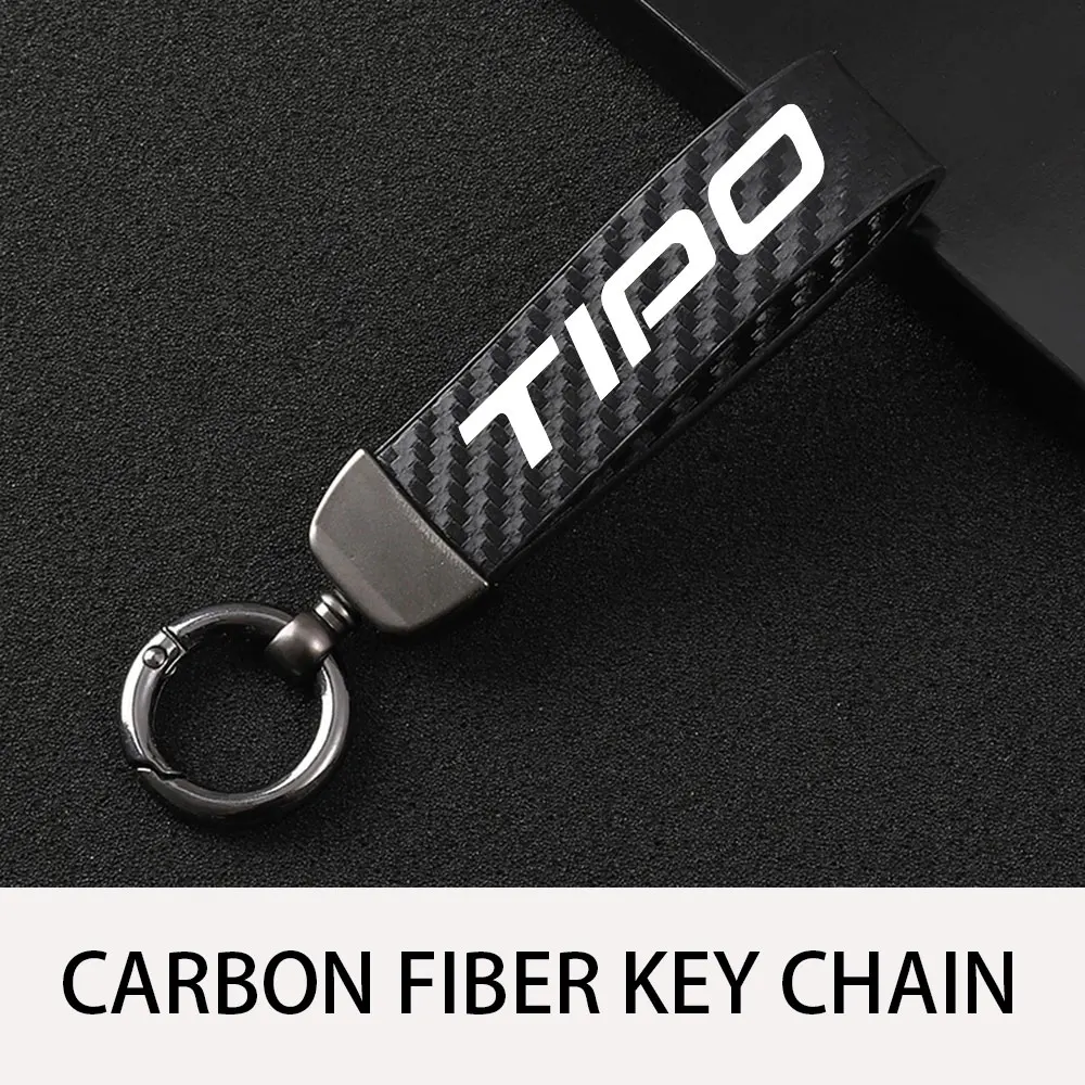 

For Fiat Tipo Stilo Ducato Doblo Uno Sedici Toro Mobi Cronos Car Key Chain Key Ring Carbon Fiber Metal Keychain Fashion Man Gift