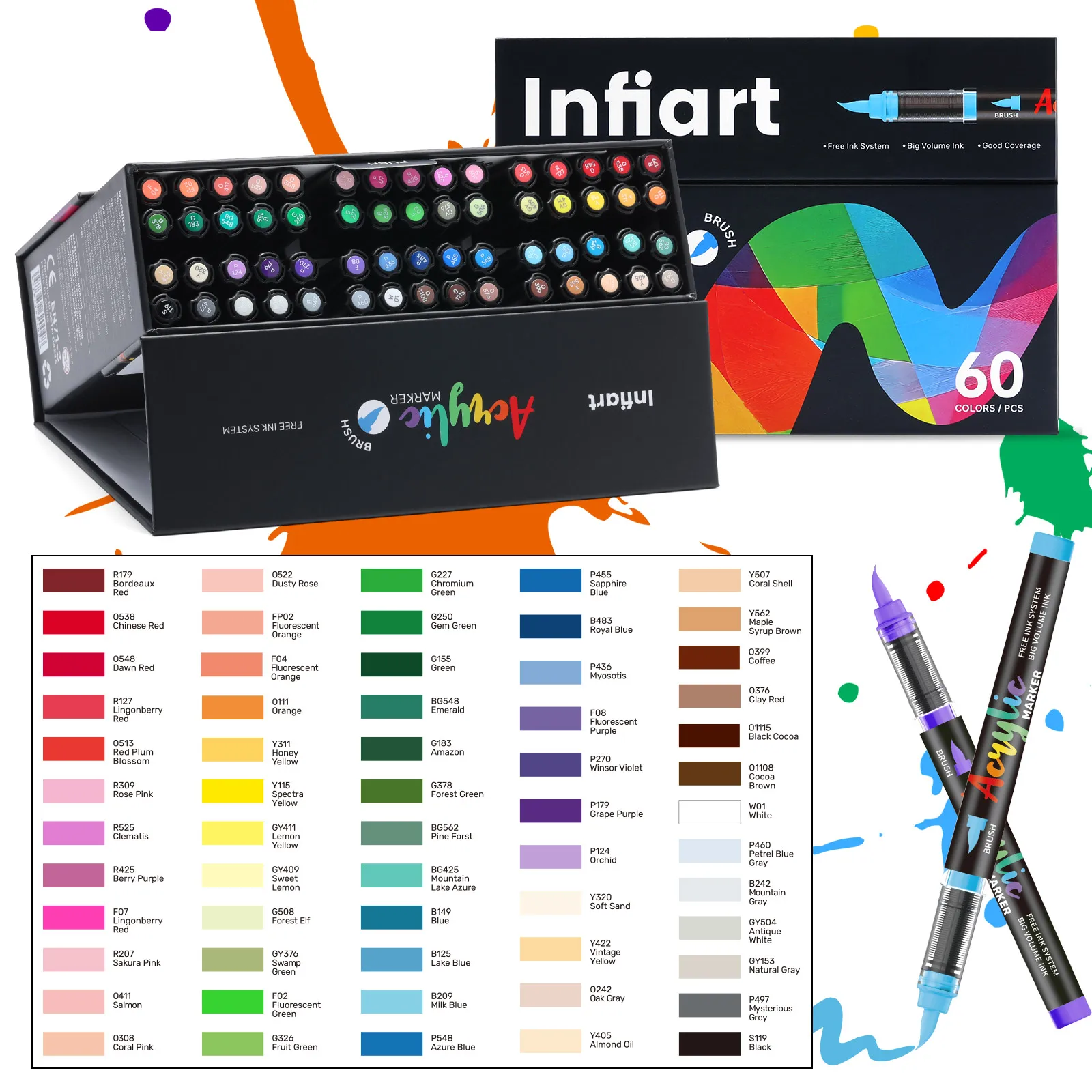 

Маркеры Для Акриловой Краски Со Складным Треугольным Держателем, Мягким Наконечником-кистью Для Росписи Камней, Стекла, Холста