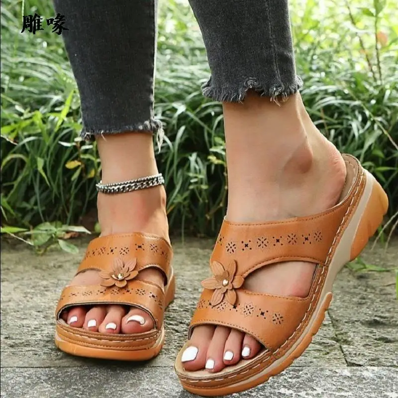 

Women Sandals Soft Wedge Heels Sandals Summer Shoes Women Flip Flops Wedges Shoes For Women Summer Footwear Heel Chaussure Femme