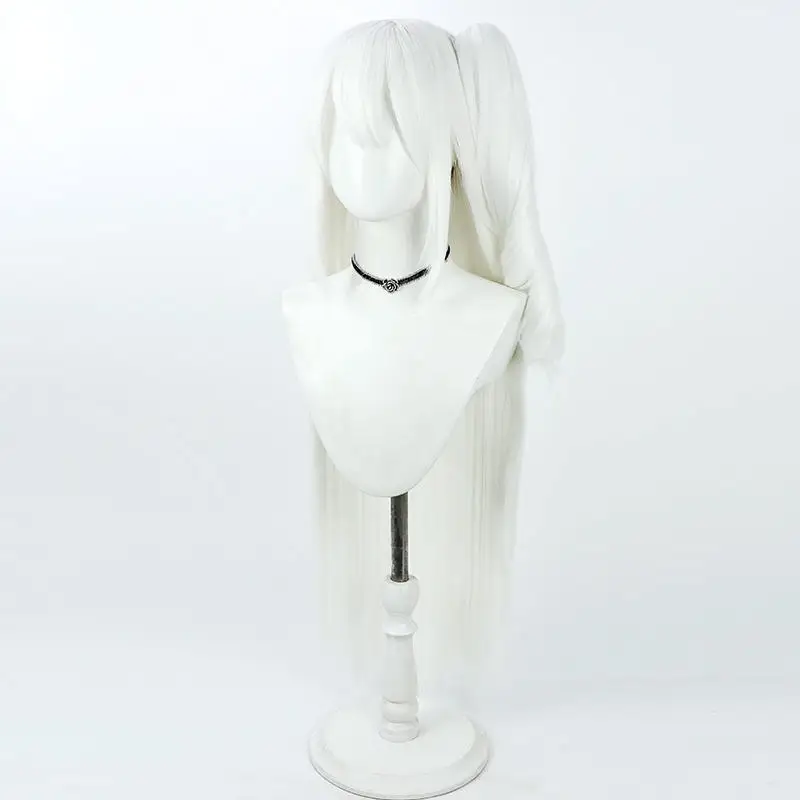 Парик для косплея Tsukiyuki Miyako из игры Синий архив длинные белые синтетические