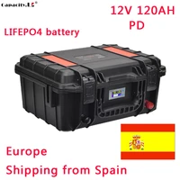 12v lifepo4 battery pack 120ah outdoor battery rv 12v motor bluetooth pd energy storage inverter rechargeable battery camping