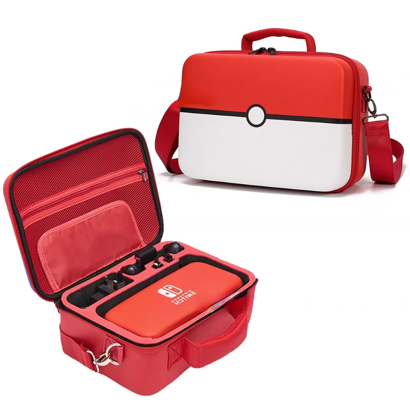 

Switch Storage Fairy Ball Child and Mother Package Joy-Con Double Handle Liner Pokemon Mother Bag Hard Shell Material Color