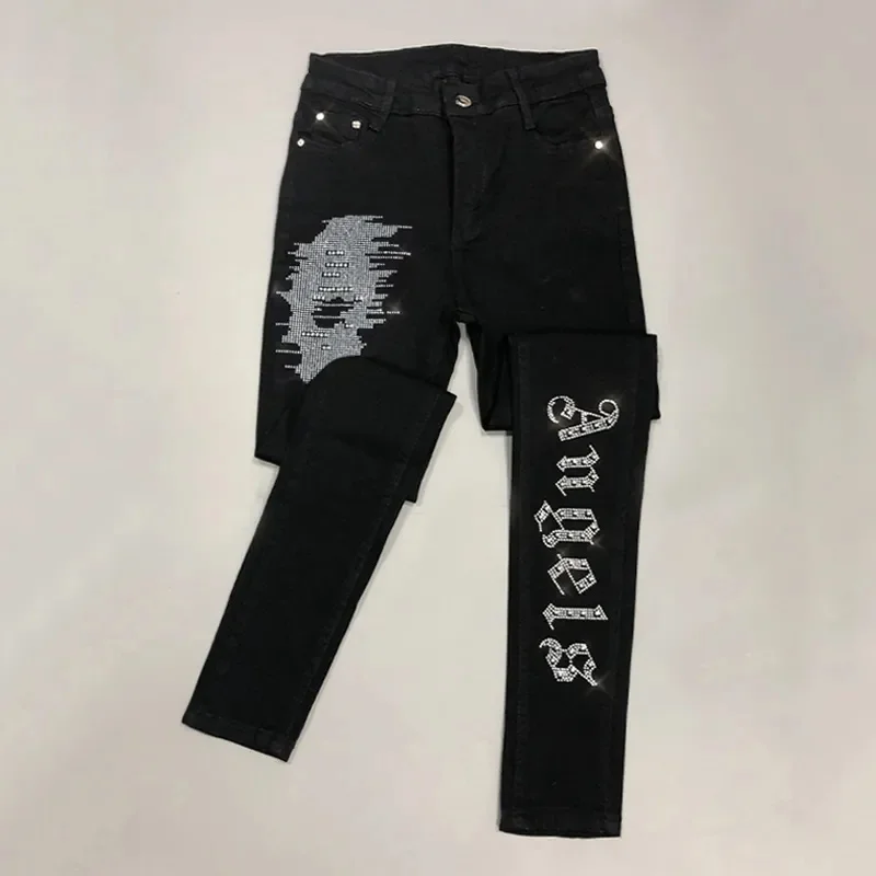 Эластичные джинсы брюки-карандаш весна-лето 2024 новинка модные джинсовые