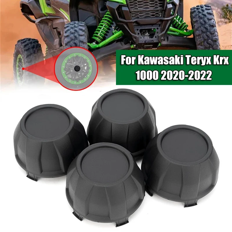 

4 шт. черные колпаки ступицы колес, центральная крышка для Kawasaki Teryx Krx 1000 2020-2022