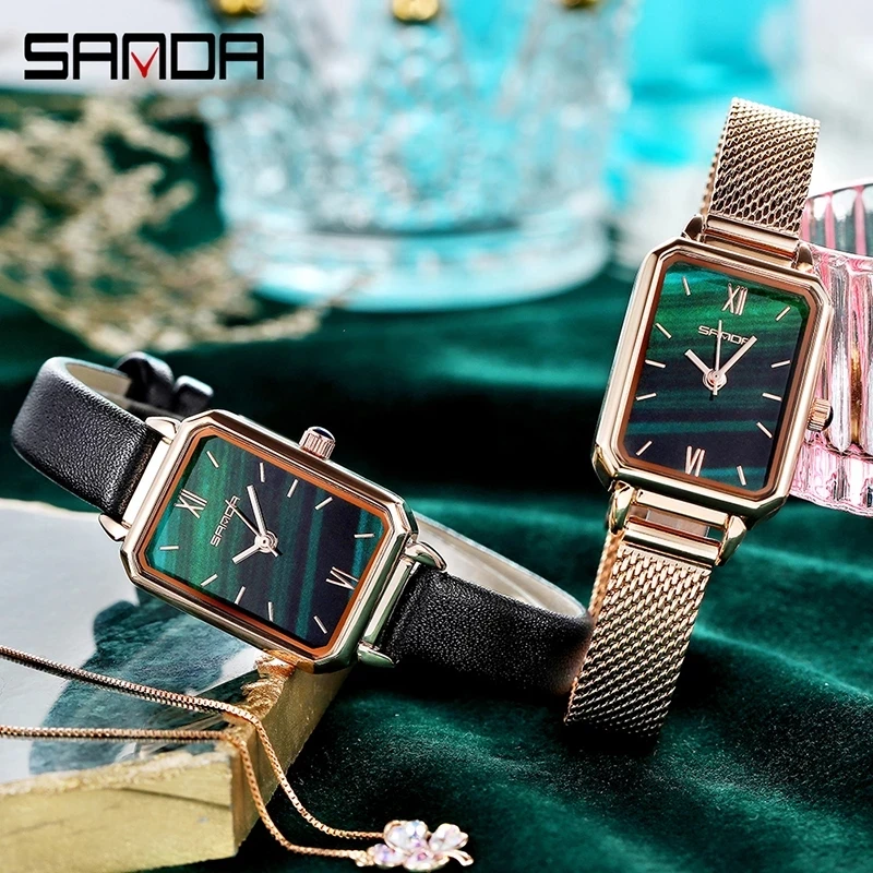 2023 New Super Slim Rose gold Stainless Steel Watches Women Top Brand Luxury Casual Clock Ladies Wrist Watch SANDA 1049 enlarge