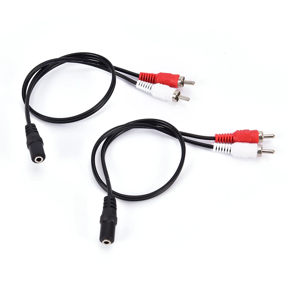 

1pc Universal 3.5mm Stereo Audio Female Jack to 2 RCA Male Socket to Headphone 3.5 Y Adapter Cable