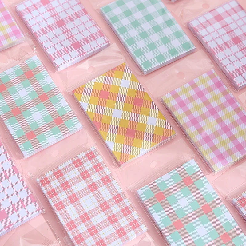 

60 Sheets Ins Colorful Lattice Sticky Notes Student N Times Stickers Message Paper Portable Memo Pad office School Stationery