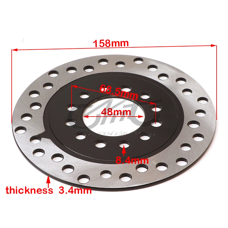 

160mm Rear Brake Disc Fit For 49cc 50cc 110c 125cc 150cc ATV Scooter Quad Bike 4 wheels Go Kart Buggy UTV trike Parts