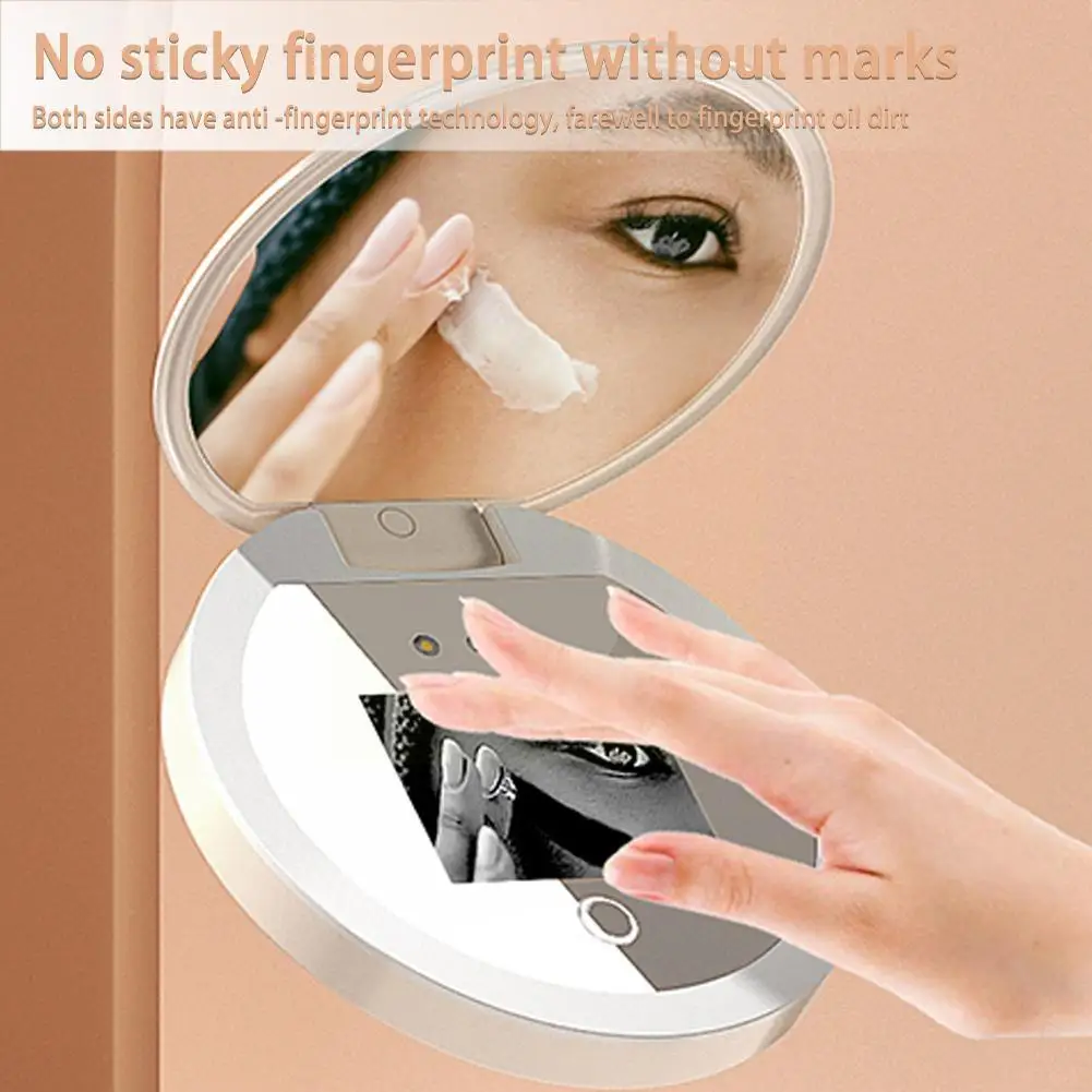 Intelligent Sunscreen UV Cosmetic Mirror Hand-held Cosmetic Makeup Smart Eye Beauty Mirror Protecti Portable Led Charging M A7L2
