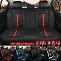 universal car seat cover pads pu leather single seat cushion front rear driver passenger seat protector interior accessories