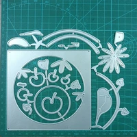 bird leaves square circle overlay background scrapbooking metal cutting dies new 2022 die cut craft stencil embossing making