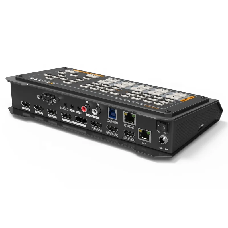 

HVS0401 NEW 5-CH Switcher 4 HMDI 1 DP OBS Live Streaming Avmatrix Video Switcher with HDMI Multiview