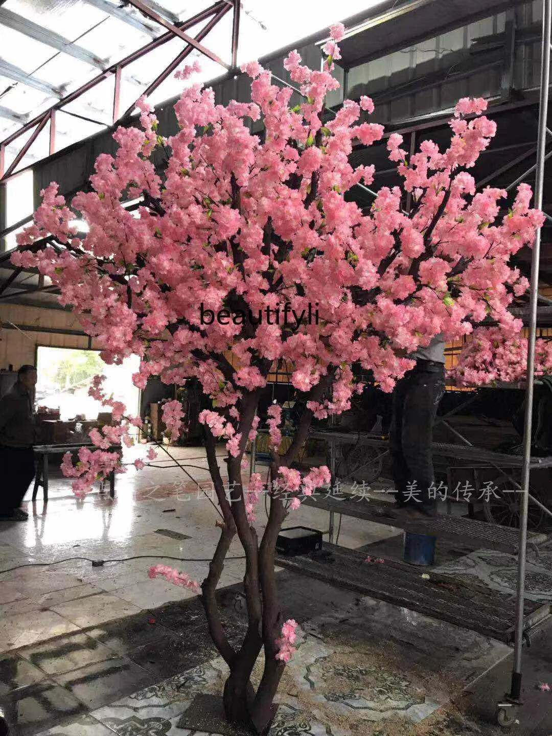 Симуляция вишни цветение большое растение персиковое дерево Крытая гостиная