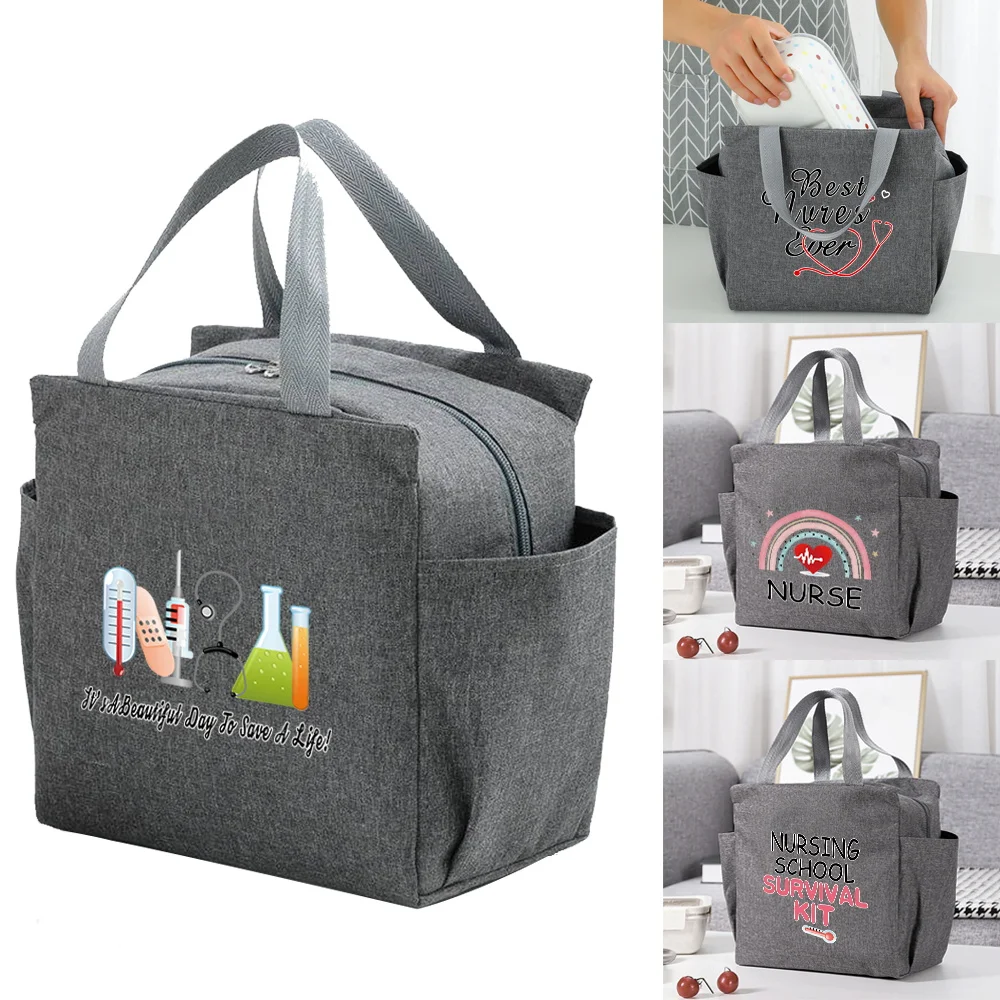 New Nurse Series Print Lunch Box Cooler Bag Multifunction Portable Picnic Thermal Food Packs