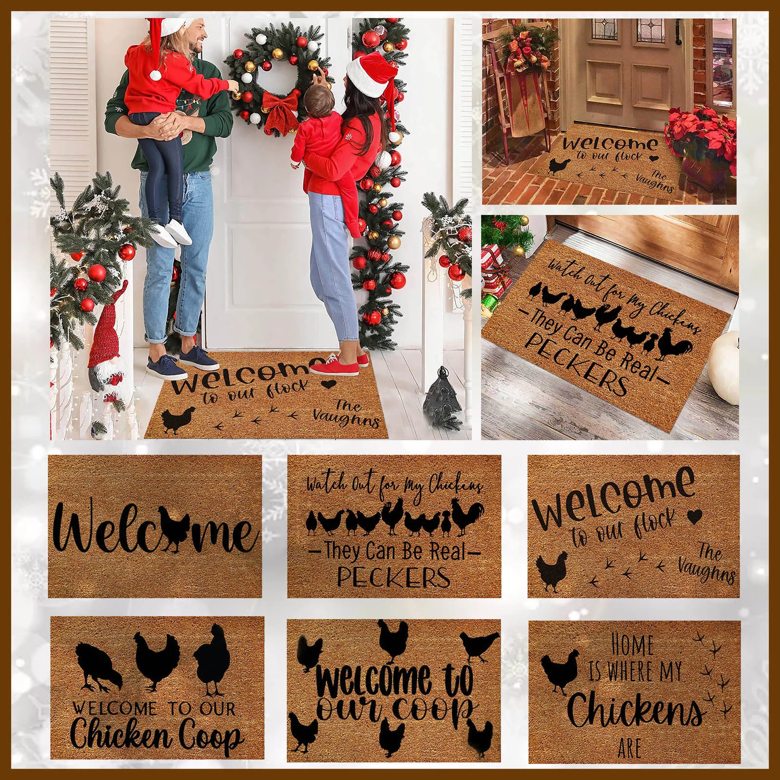 

Рождественский коврик для просмотра рождественских фильмов декоративный дверной коврик приветственный коврик для дома 2022 Рождественские ...